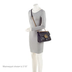 Gucci Matelasse Leather GG Marmont Studded Large Flap Bag