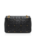 Gucci Matelasse Leather GG Marmont Studded Large Flap Bag
