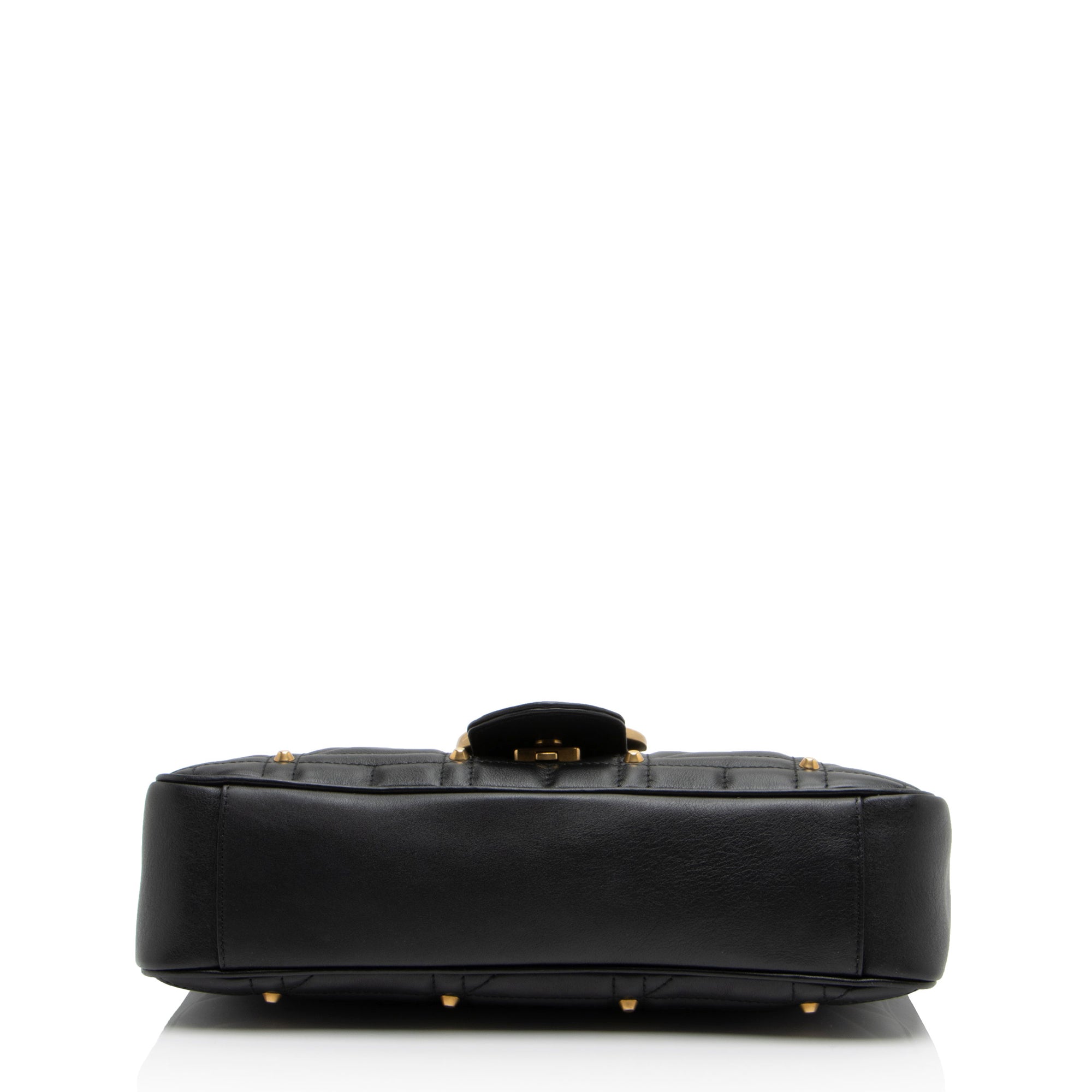 Gucci Matelasse Leather GG Marmont Studded Large Flap Bag