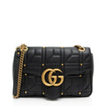 Gucci Matelasse Leather GG Marmont Studded Large Flap Bag