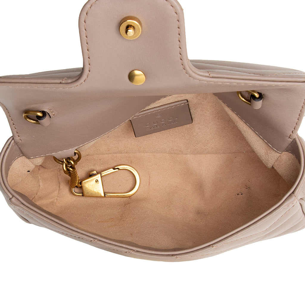 Gucci Matelasse Leather GG Marmont Super Mini Bag - FINAL SALE (SHF-22182)