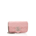 Gucci Matelasse Leather GG Marmont Super Mini Bag (SHF-19506)