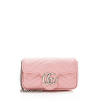 Gucci Matelasse Leather GG Marmont Super Mini Bag (SHF-22852)