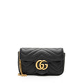 Gucci Matelasse Leather GG Marmont Super Mini Bag (SHF-23608)