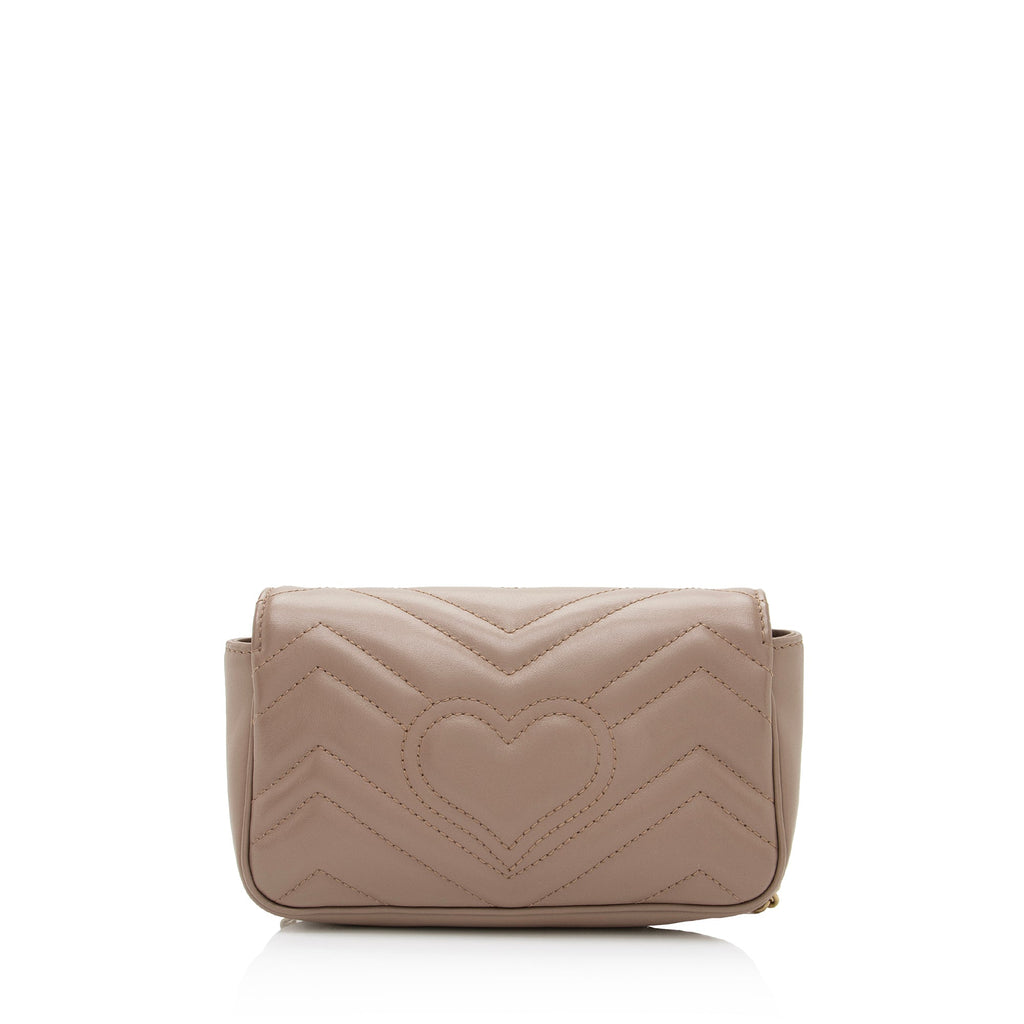 Gucci Matelasse Leather GG Marmont Super Mini Bag (SHF-gHEKBW)