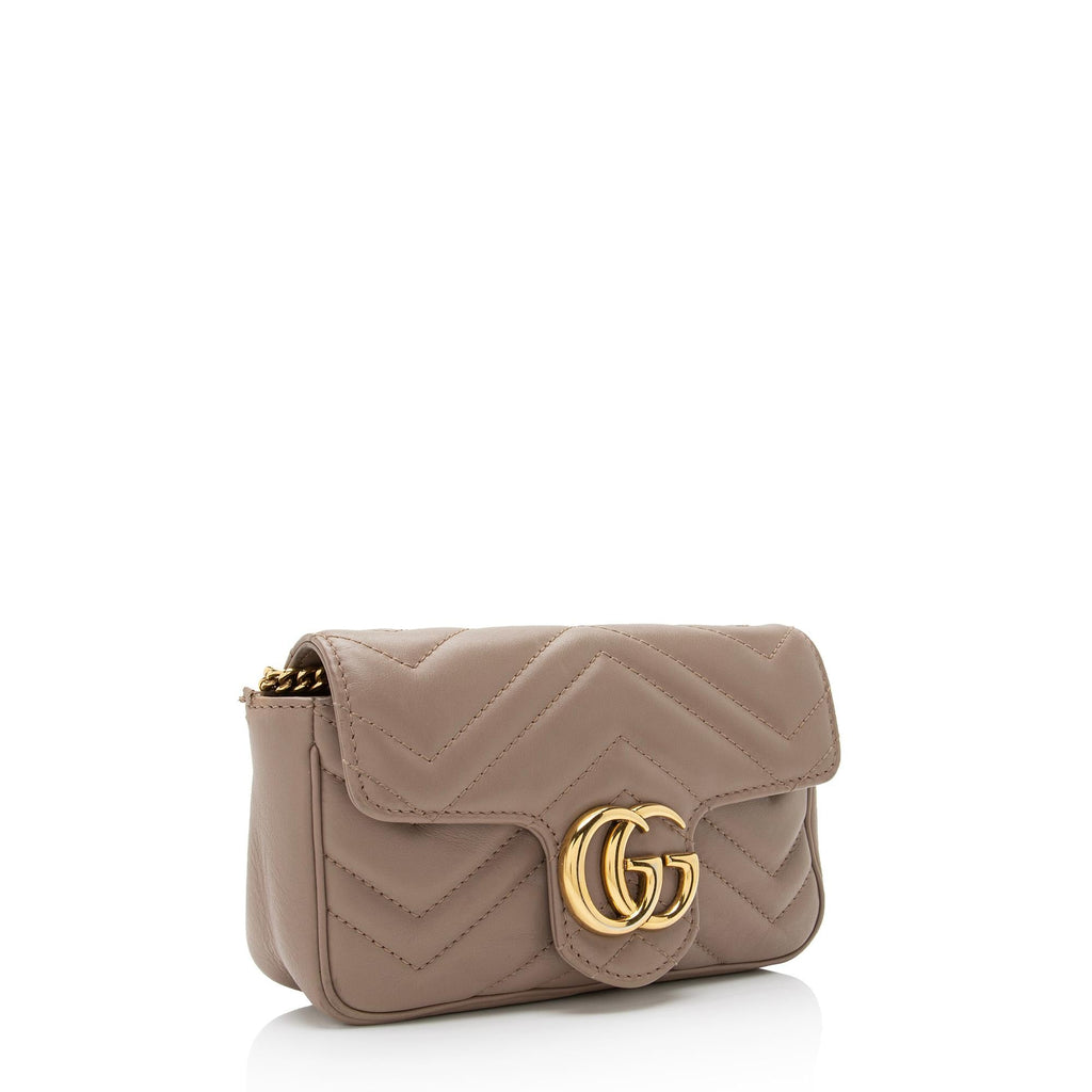 Gucci Matelasse Leather GG Marmont Super Mini Bag (SHF-5Cn5zY)