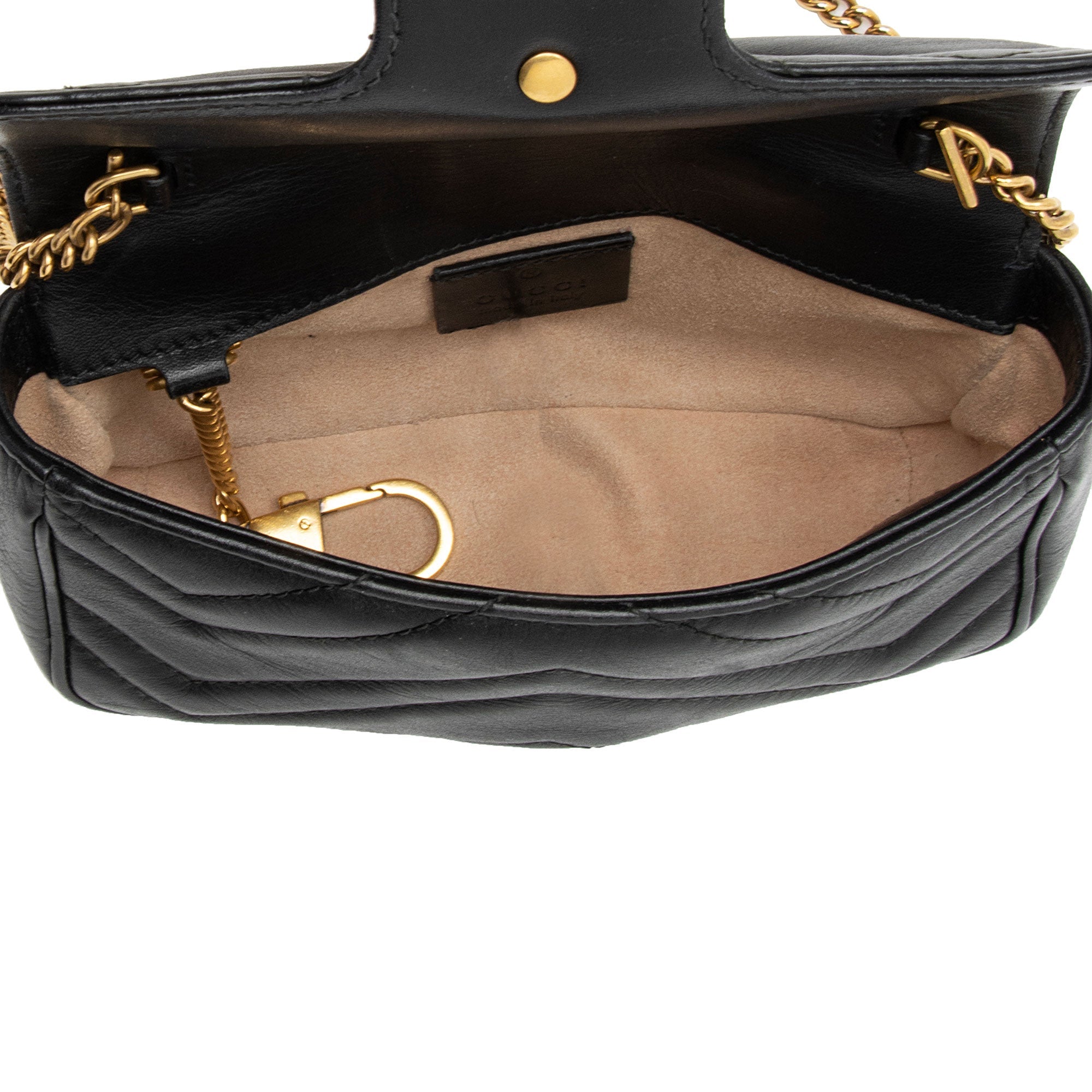 Gucci Matelasse Leather GG Marmont Super Mini Bag (SHF-PG5W8B)