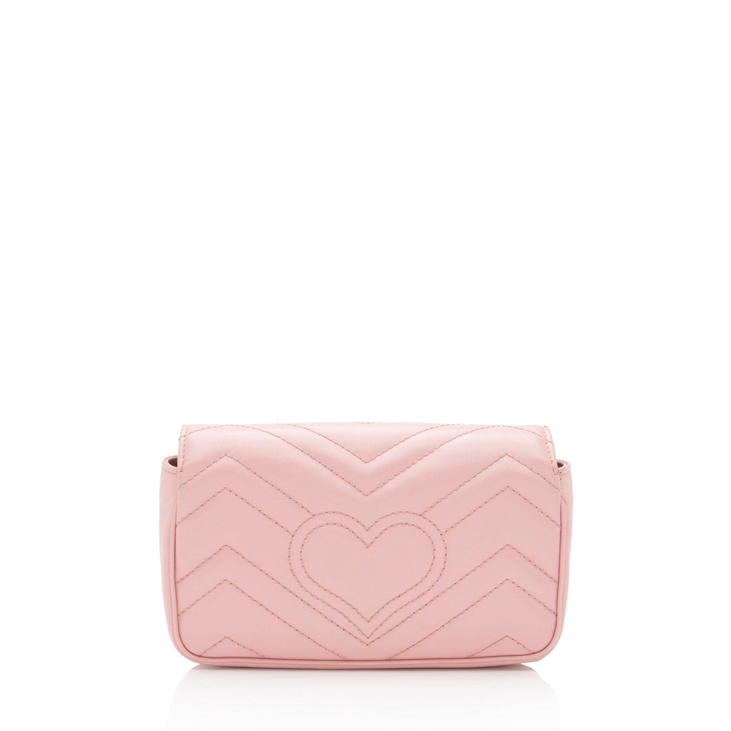 Gucci Matelasse Leather GG Marmont Super Mini Flap Bag (SHF-YnNOt3)