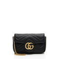 Gucci Matelasse Leather GG Marmont Super Mini Flap Bag (SHF-yBfrwz)