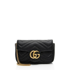 Gucci Matelasse Leather GG Marmont Super Mini Flap Bag (SHF-yBfrwz)