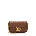 Gucci Matelasse Leather GG Marmont Super Mini Flap Bag (SHF-OIMhbP)
