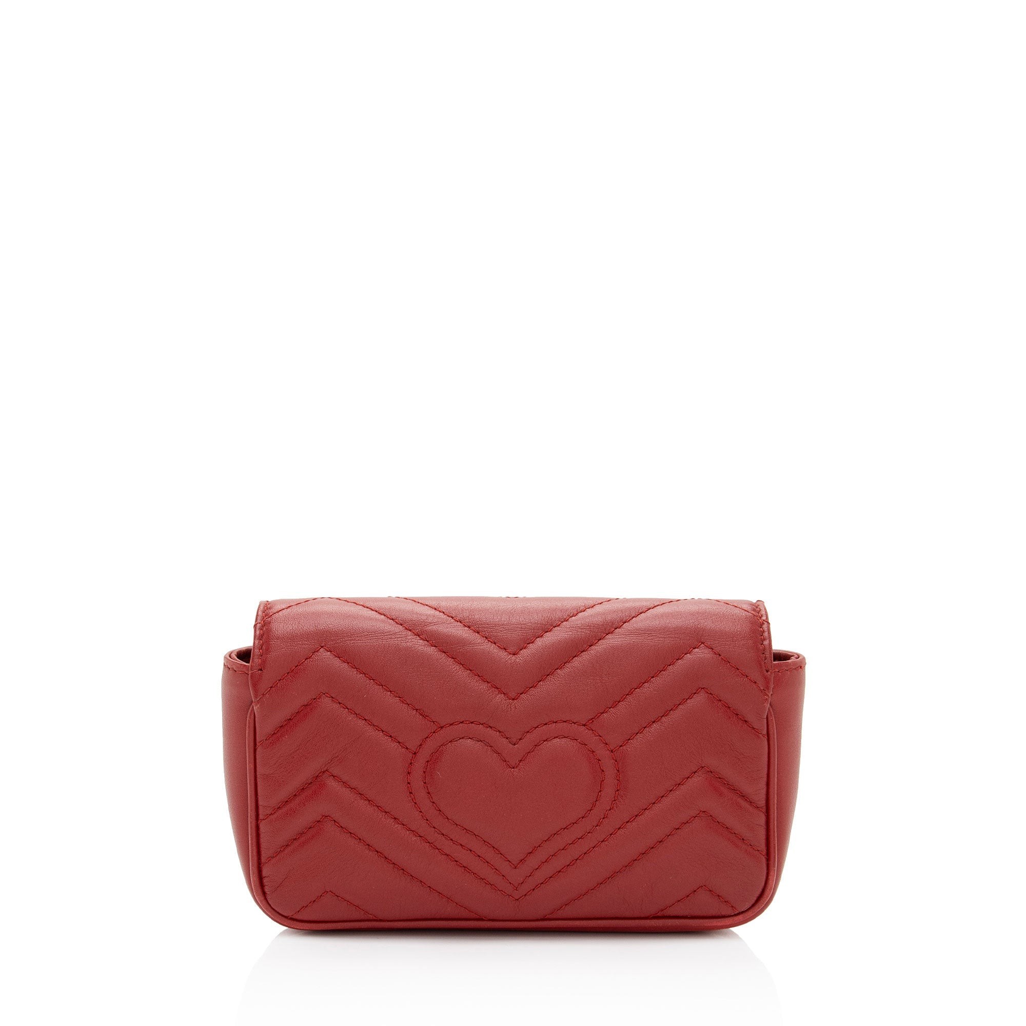 Gucci Matelasse Leather GG Marmont Super Mini Flap Bag (SHF-x8YYoY)