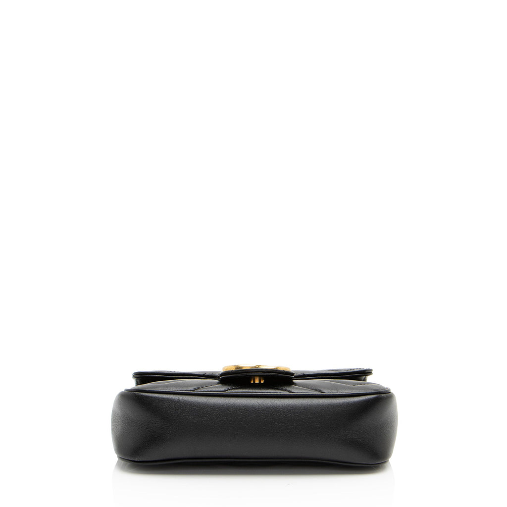 Gucci Matelasse Leather GG Marmont Super Mini Flap Bag (SHF-s0BSa1)