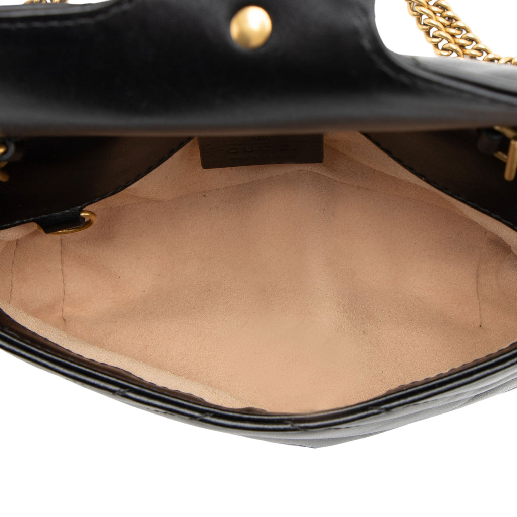 Gucci Matelasse Leather GG Marmont Super Mini Flap Bag (SHF-s0BSa1)