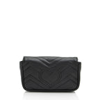 Gucci Matelasse Leather GG Marmont Super Mini Flap Bag (SHF-2hhN8g)