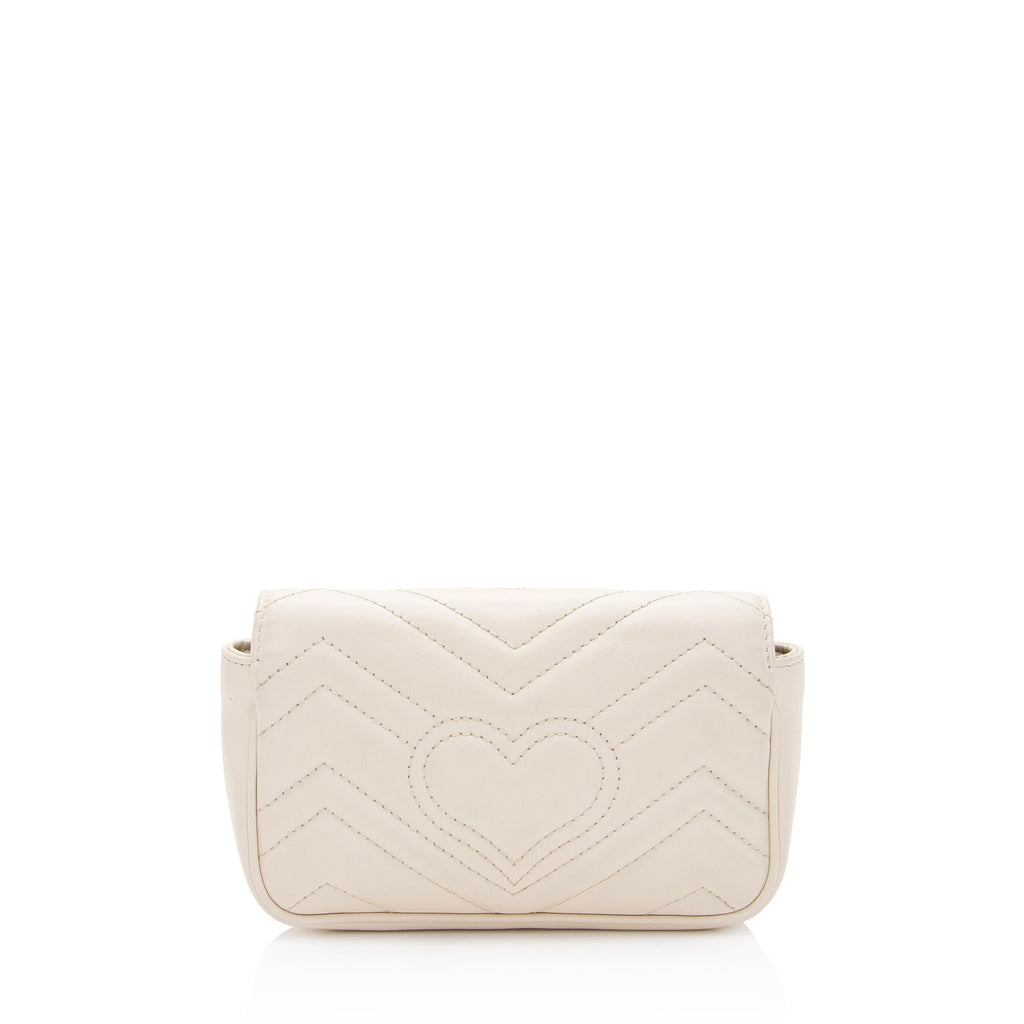 Gucci Matelasse Leather GG Marmont Super Mini Flap Bag