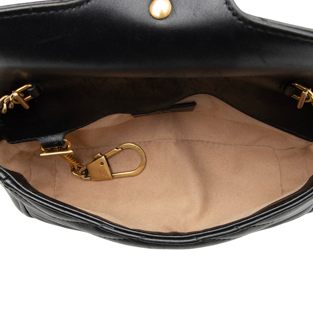 Gucci Matelasse Leather GG Marmont Mini Flap Bag