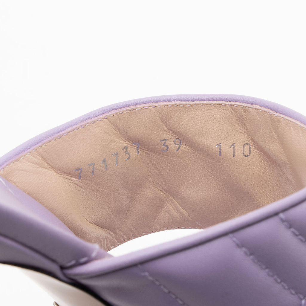 Gucci Matelasse Leather GG Marmont Thong Sandals - Size 9 / 39