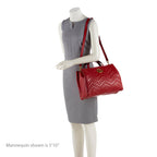Gucci Matelasse Leather GG Marmont Top Handle Medium Satchel (SHF-15634)