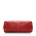 Gucci Matelasse Leather GG Marmont Top Handle Medium Satchel (SHF-18738)