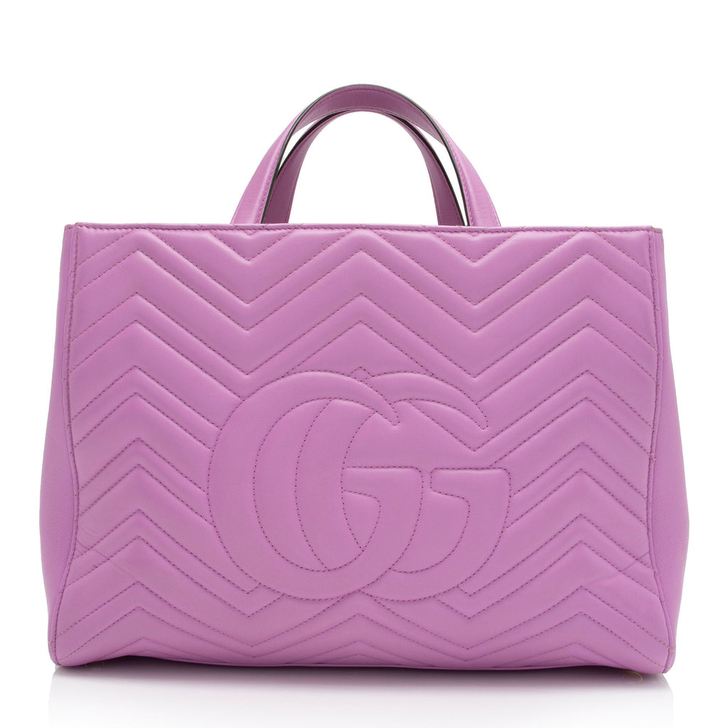 Gucci Matelasse Leather GG Marmont Top Handle Medium Satchel (SHF-sAnFMF)