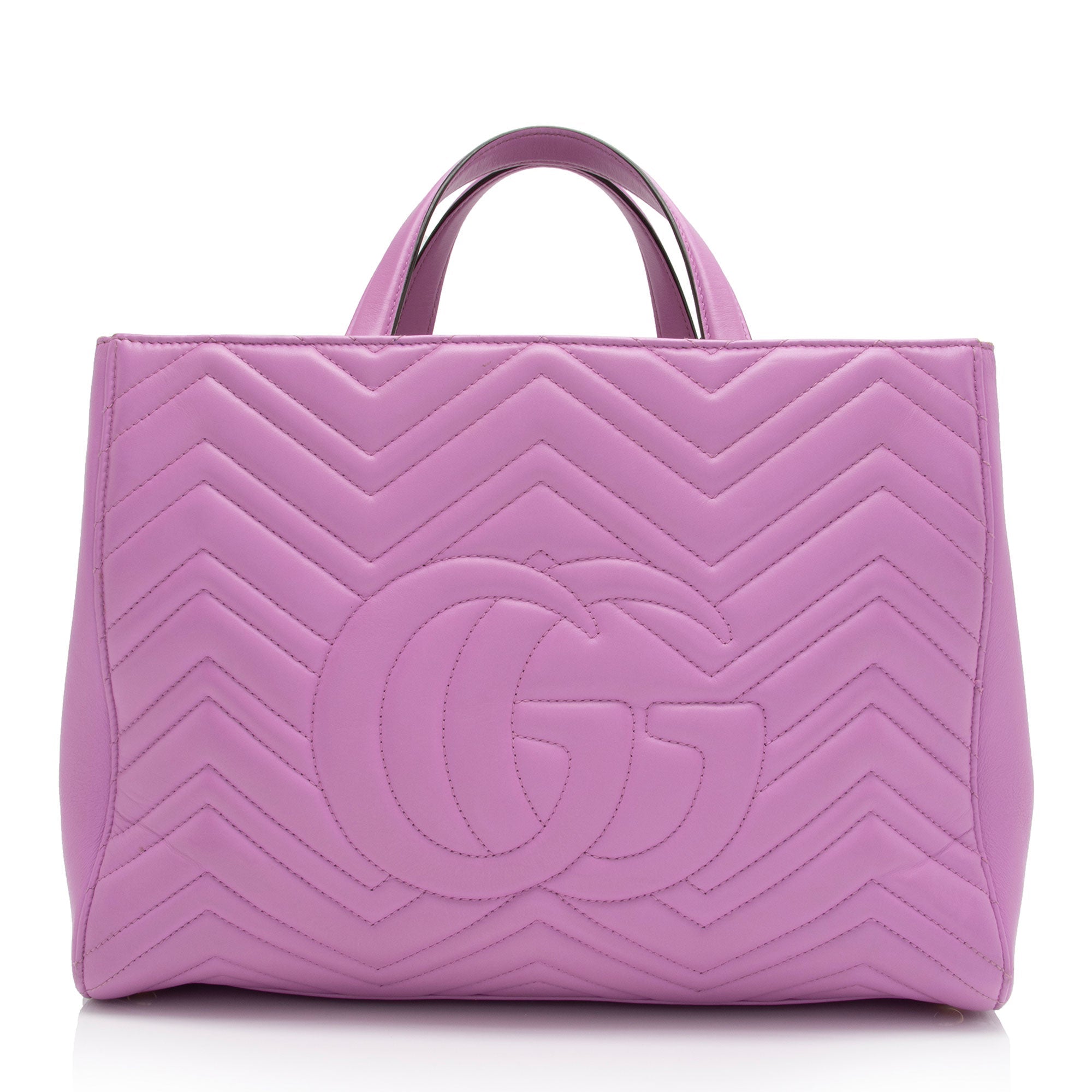 Gucci Matelasse Leather GG Marmont Top Handle Medium Satchel (SHF-sAnFMF)