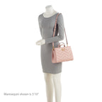 Gucci Matelasse Leather GG Marmont Top Handle Small Satchel (SHF-0hn0Gf)