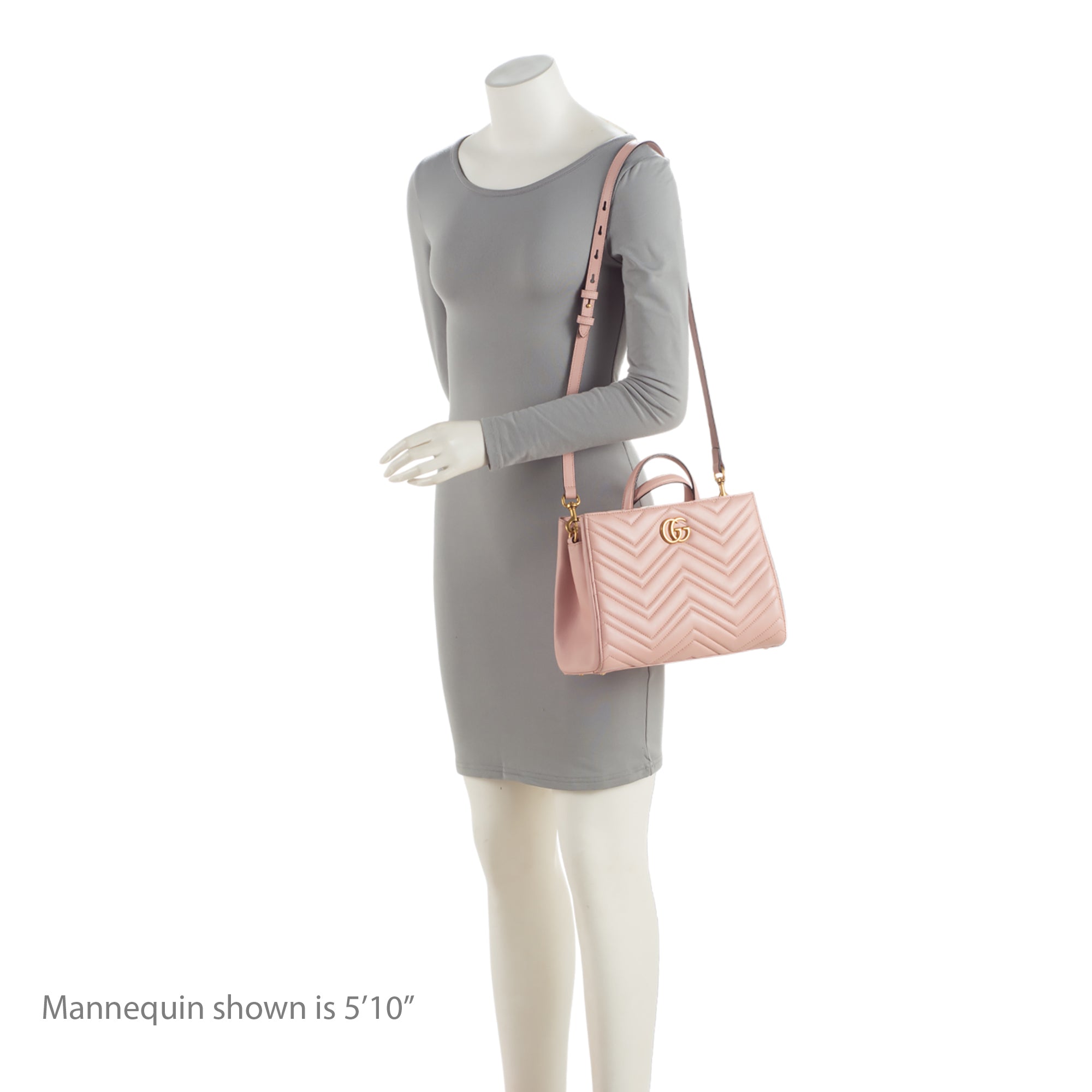 Gucci Matelasse Leather GG Marmont Top Handle Small Satchel (SHF-0hn0Gf)