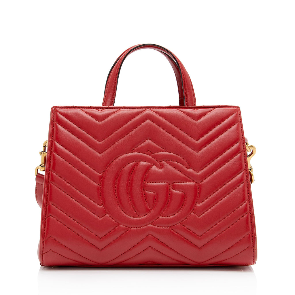 Gucci Matelasse Leather GG Marmont Small Satchel