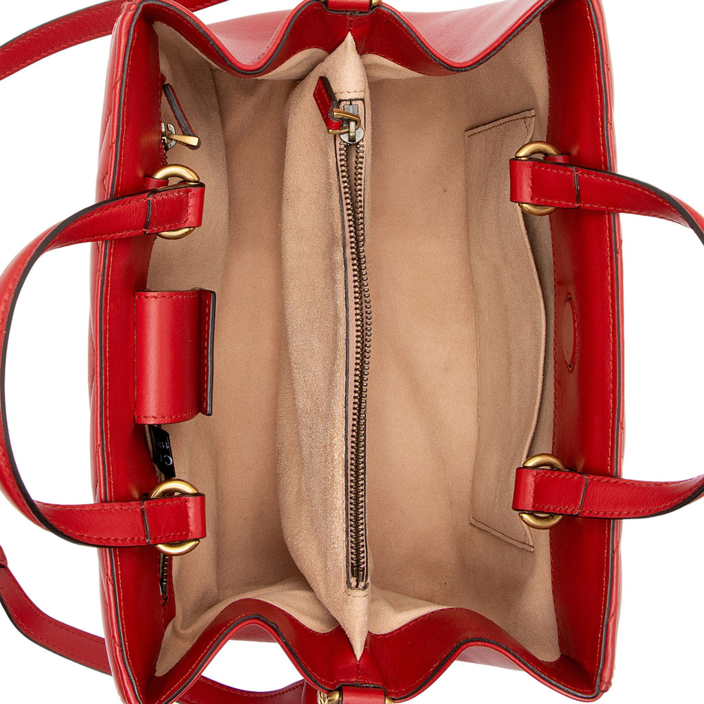 Gucci Matelasse Leather GG Marmont Small Satchel