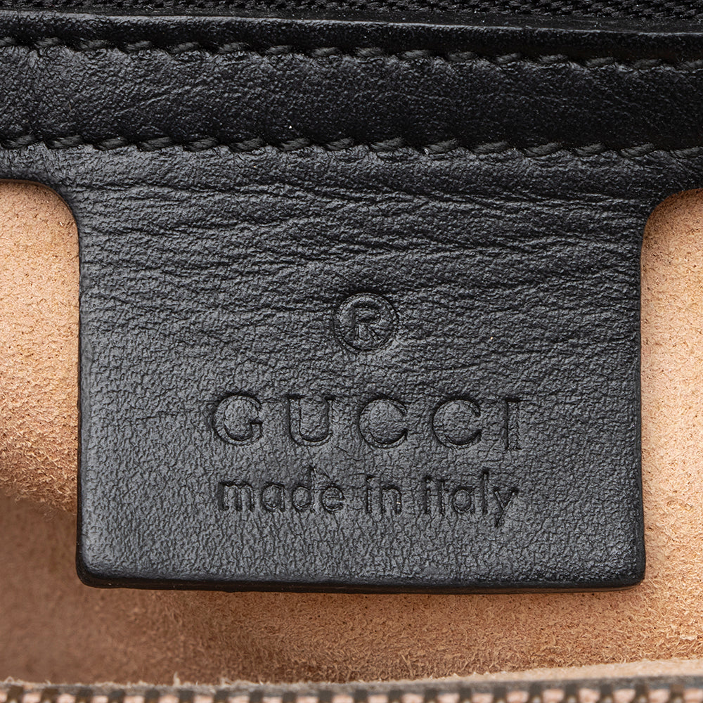 Gucci Matelasse Leather GG Marmont Top Handle Small Satchel (SHF-19560)