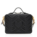 Gucci Matelasse Leather GG Marmont Top Handle Zip Around Small Shoulder Bag (SHF-wK4h1j)