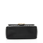 Gucci Matelasse Leather GG Marmont Top Handle Zip Around Small Shoulder Bag (SHF-wK4h1j)