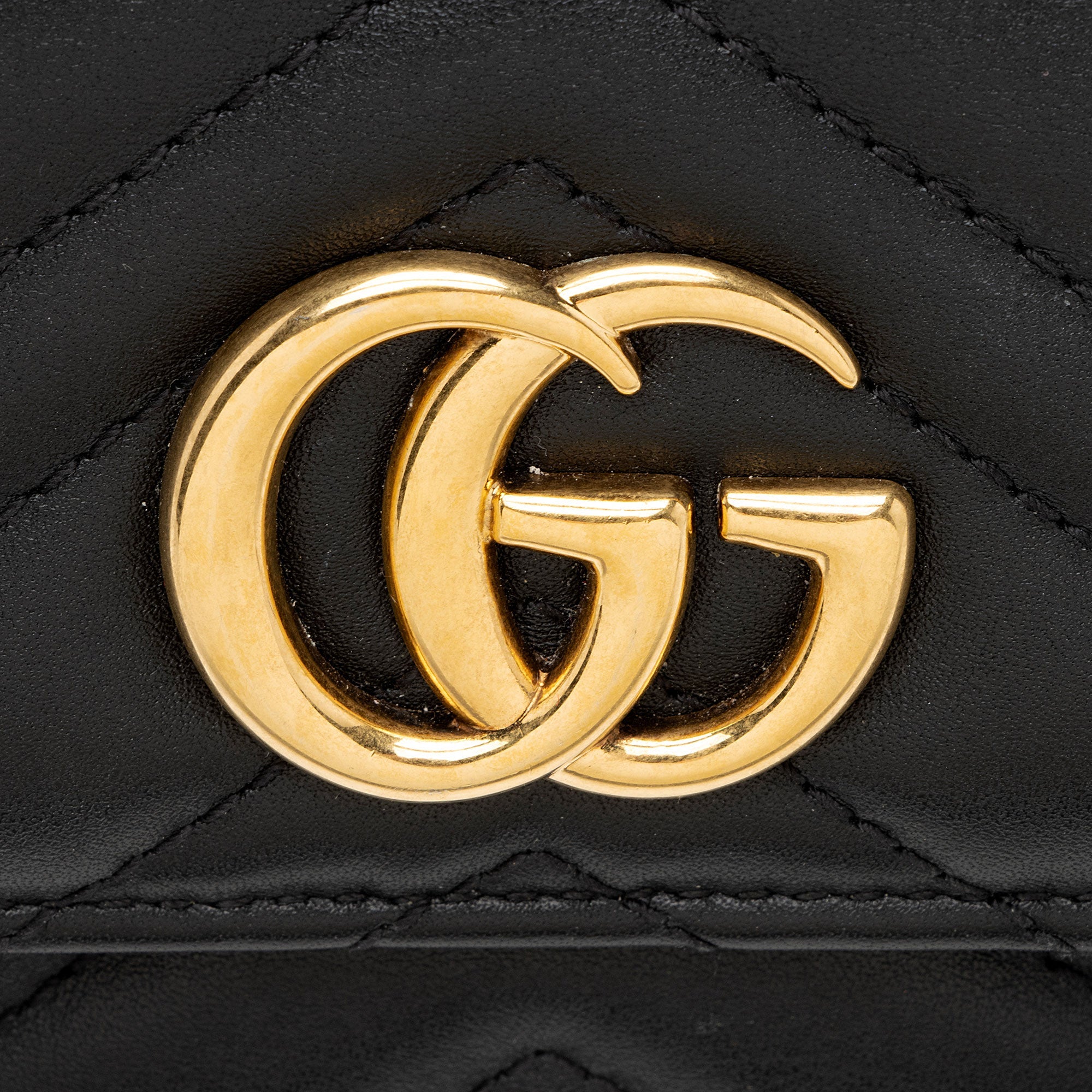 Gucci Matelasse Leather GG Marmont Trifold Wallet