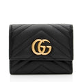 Gucci Matelasse Leather GG Marmont Trifold Wallet