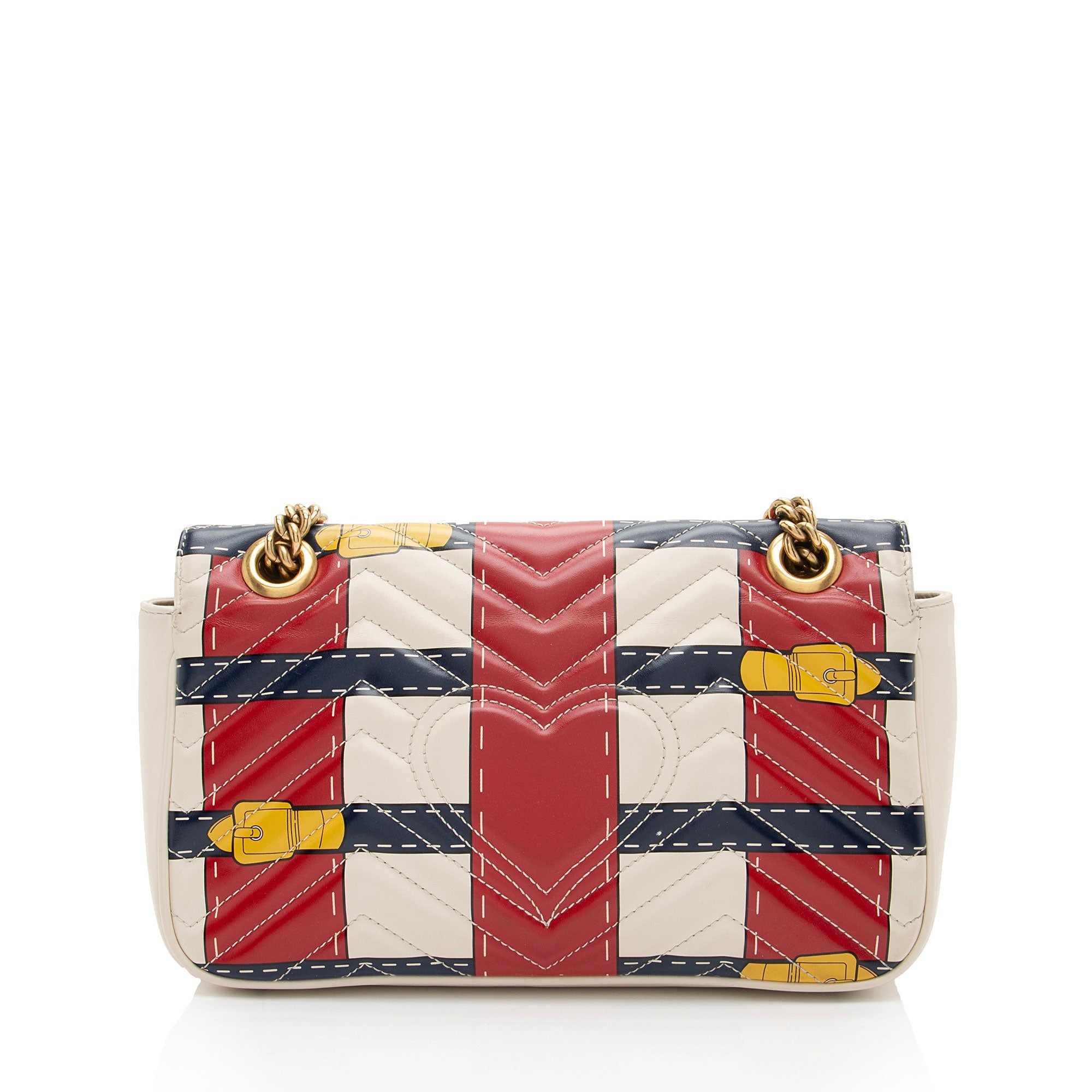 Gucci Matelasse Leather GG Marmont Trompe L'Oeil Small Flap Bag