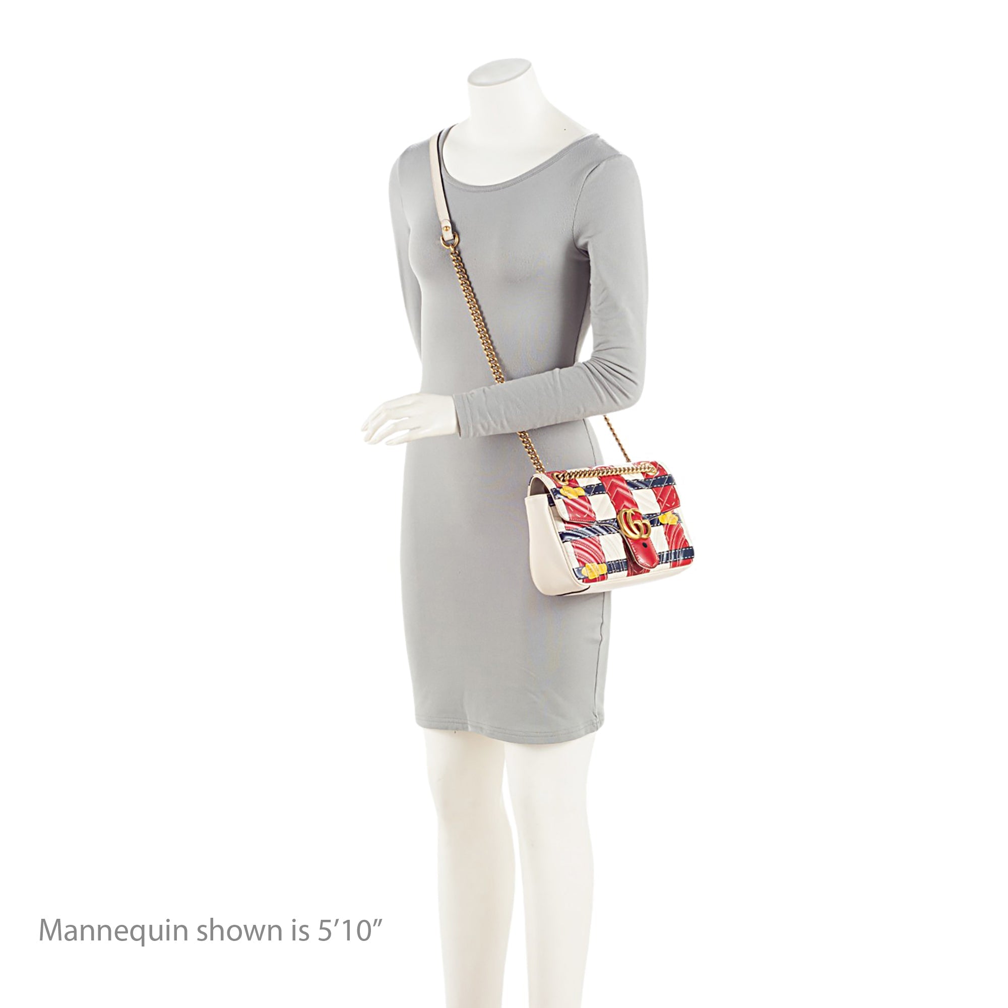 Gucci Matelasse Leather GG Marmont Trompe L'Oeil Small Flap Bag