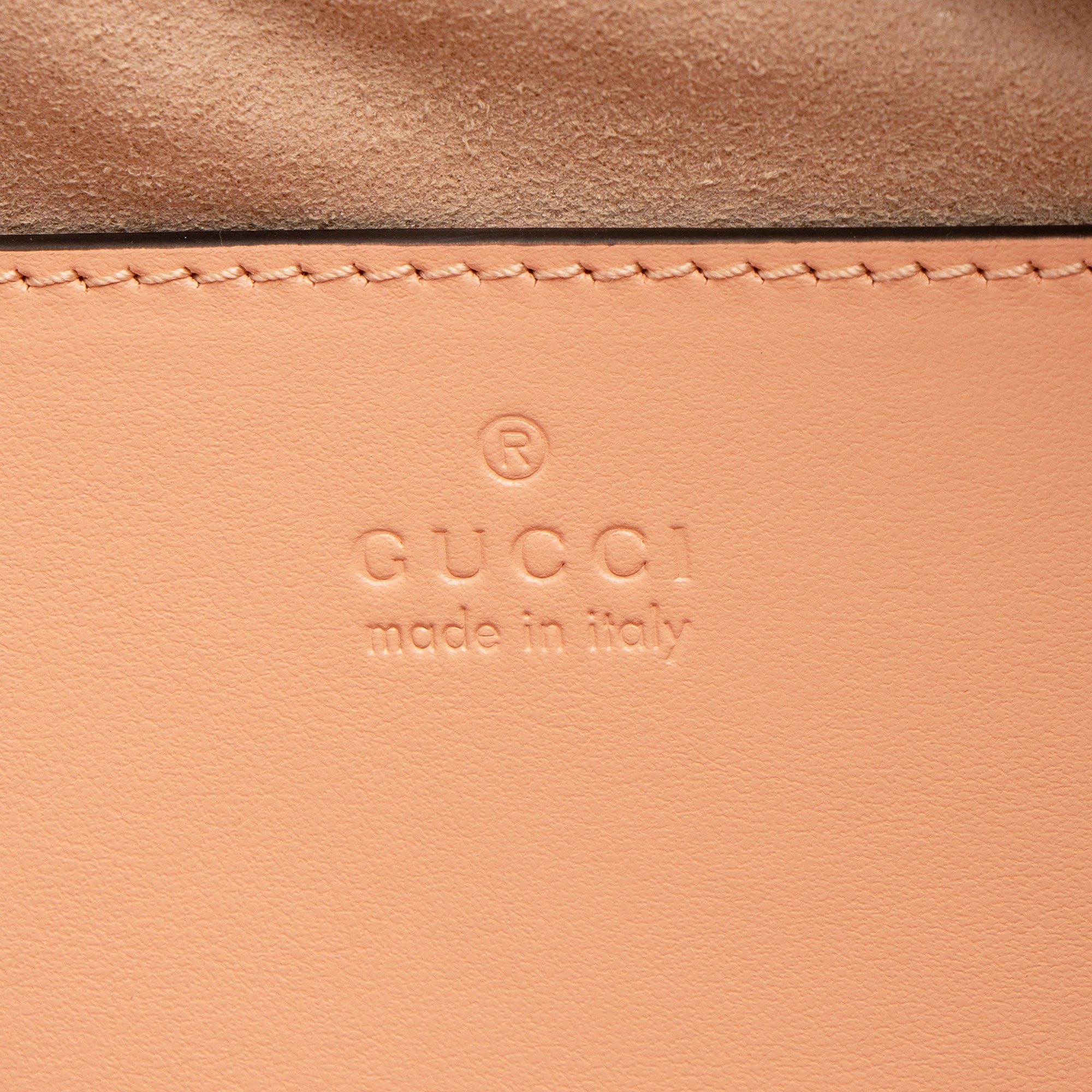 Gucci Matelasse Leather GG Marmont Vertical Ring Small Camera Bag