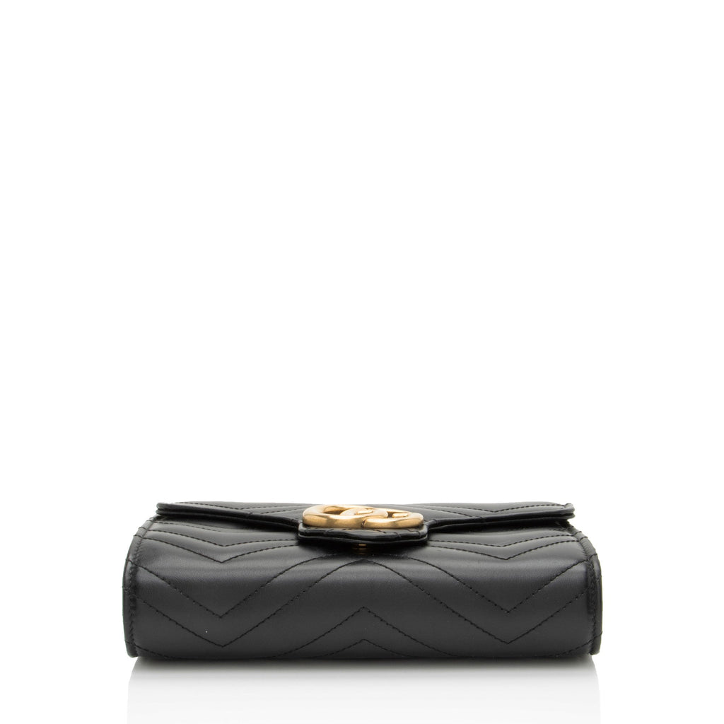 Gucci Matelasse Leather GG Marmont Wallet on Chain