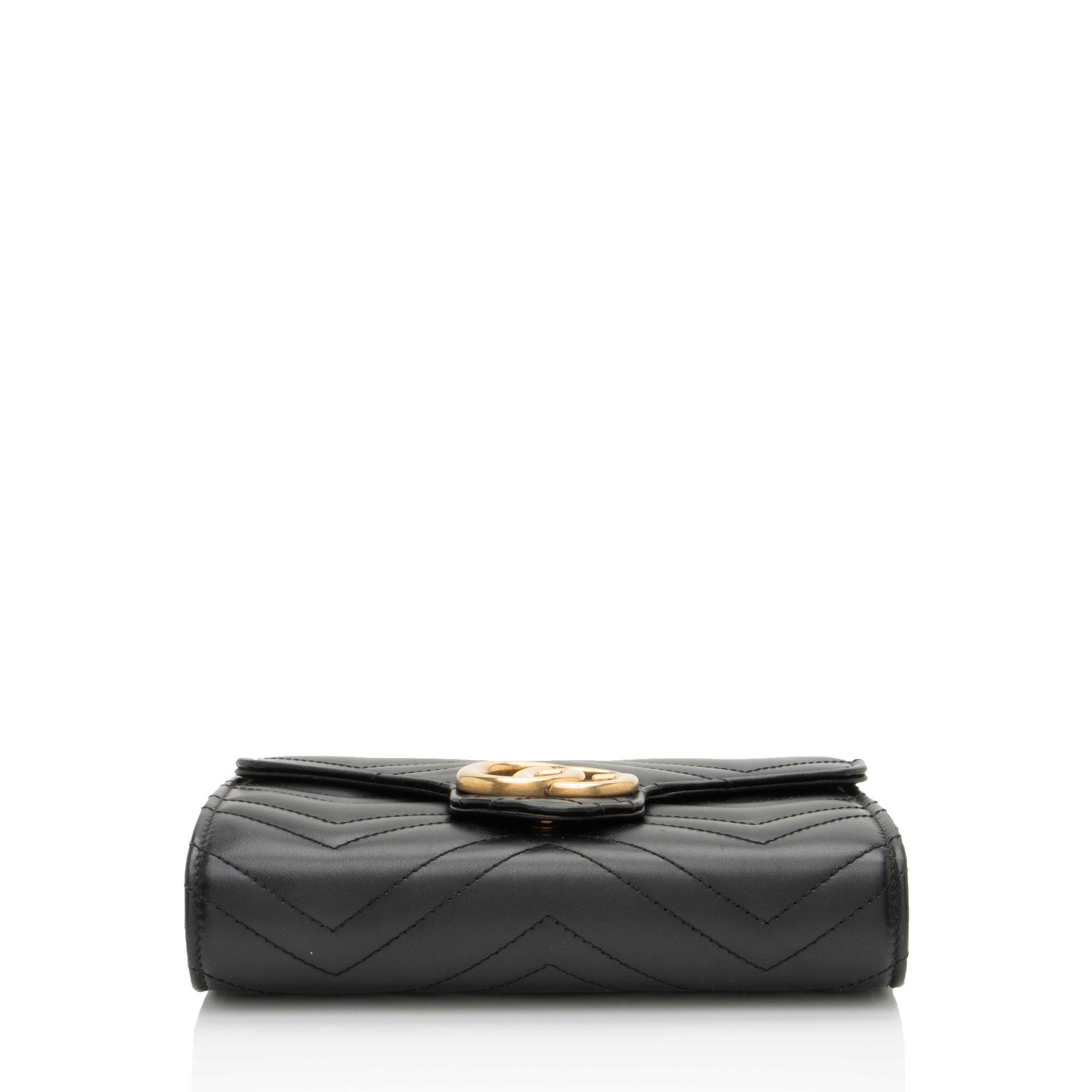 Gucci Matelasse Leather GG Marmont Wallet on Chain