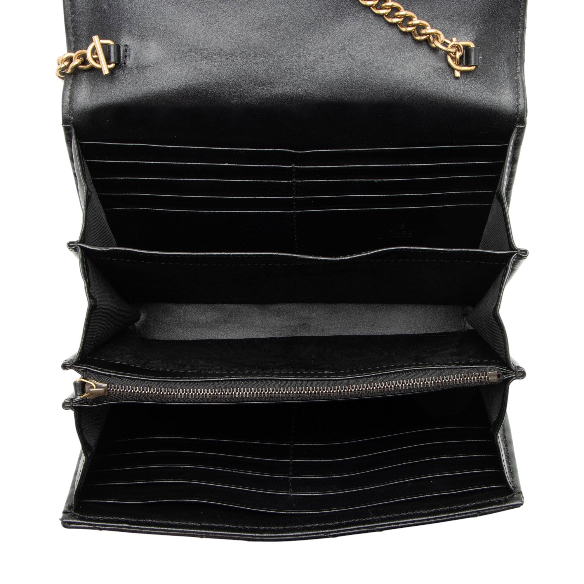 Gucci Matelasse Leather GG Marmont Wallet on Chain