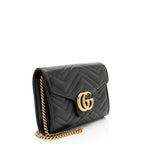 Gucci Matelasse Leather GG Marmont Wallet on Chain