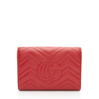 Gucci Matelasse Leather GG Marmont Wallet on Chain