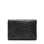 Gucci Matelasse Leather GG Marmont Wallet on Chain
