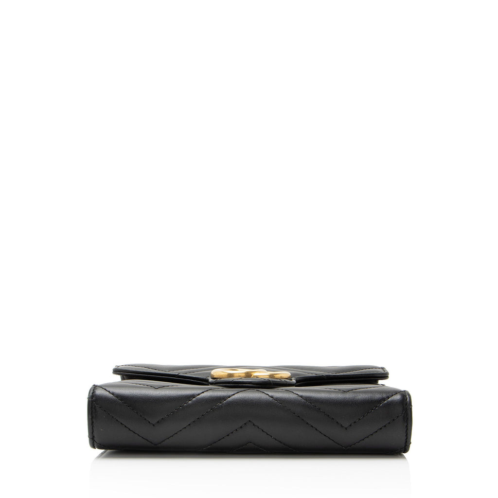 Gucci Matelasse Leather GG Marmont Wallet on Chain