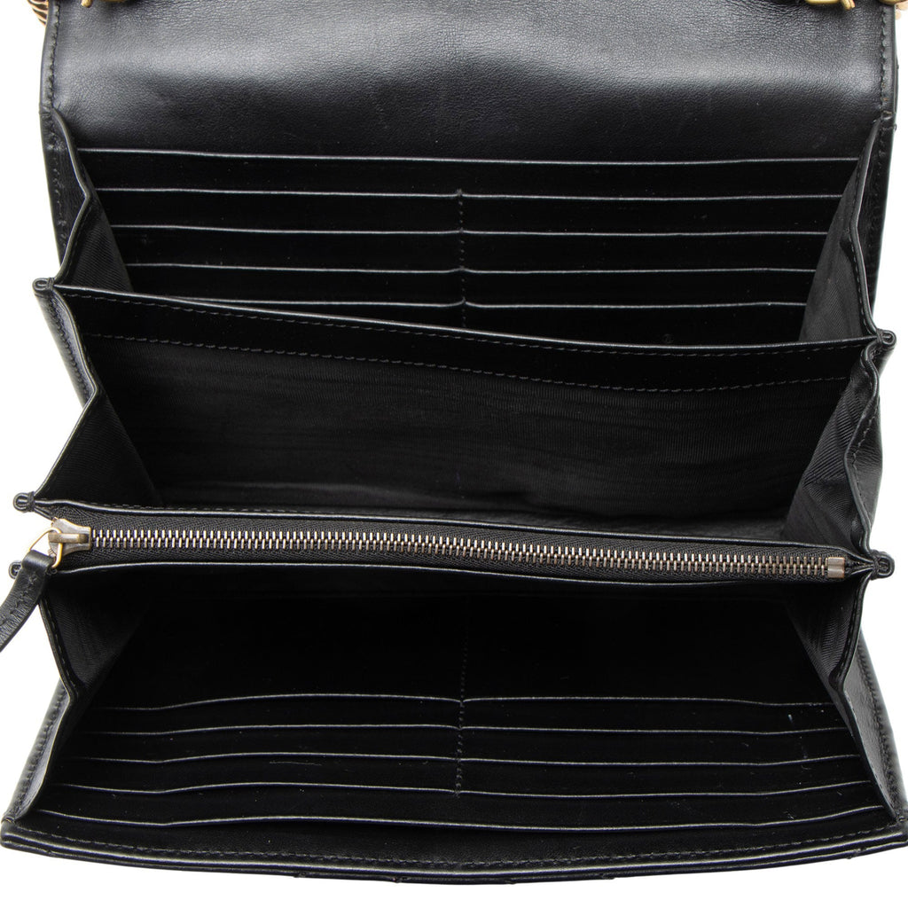 Gucci Matelasse Leather GG Marmont Wallet on Chain