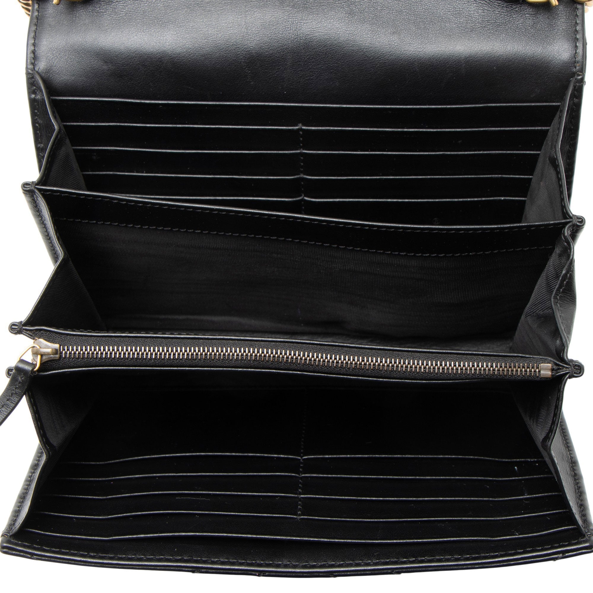 Gucci Matelasse Leather GG Marmont Wallet on Chain