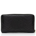 Gucci Matelasse Leather GG Marmont Zip Around Organizer Wallet (SHF-4aR2ie)