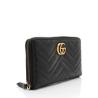 Gucci Matelasse Leather GG Marmont Zip Around Organizer Wallet (SHF-4aR2ie)