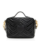 Gucci Matelasse Leather GG Marmont Zip Around Top Handle (SHF-aqAv76)